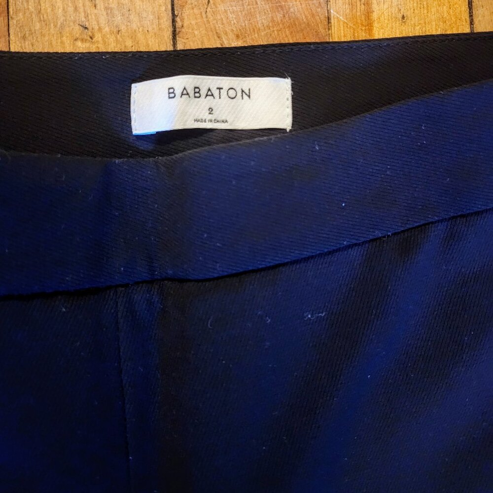 Aritzia Black Cropped Trouser Pants
